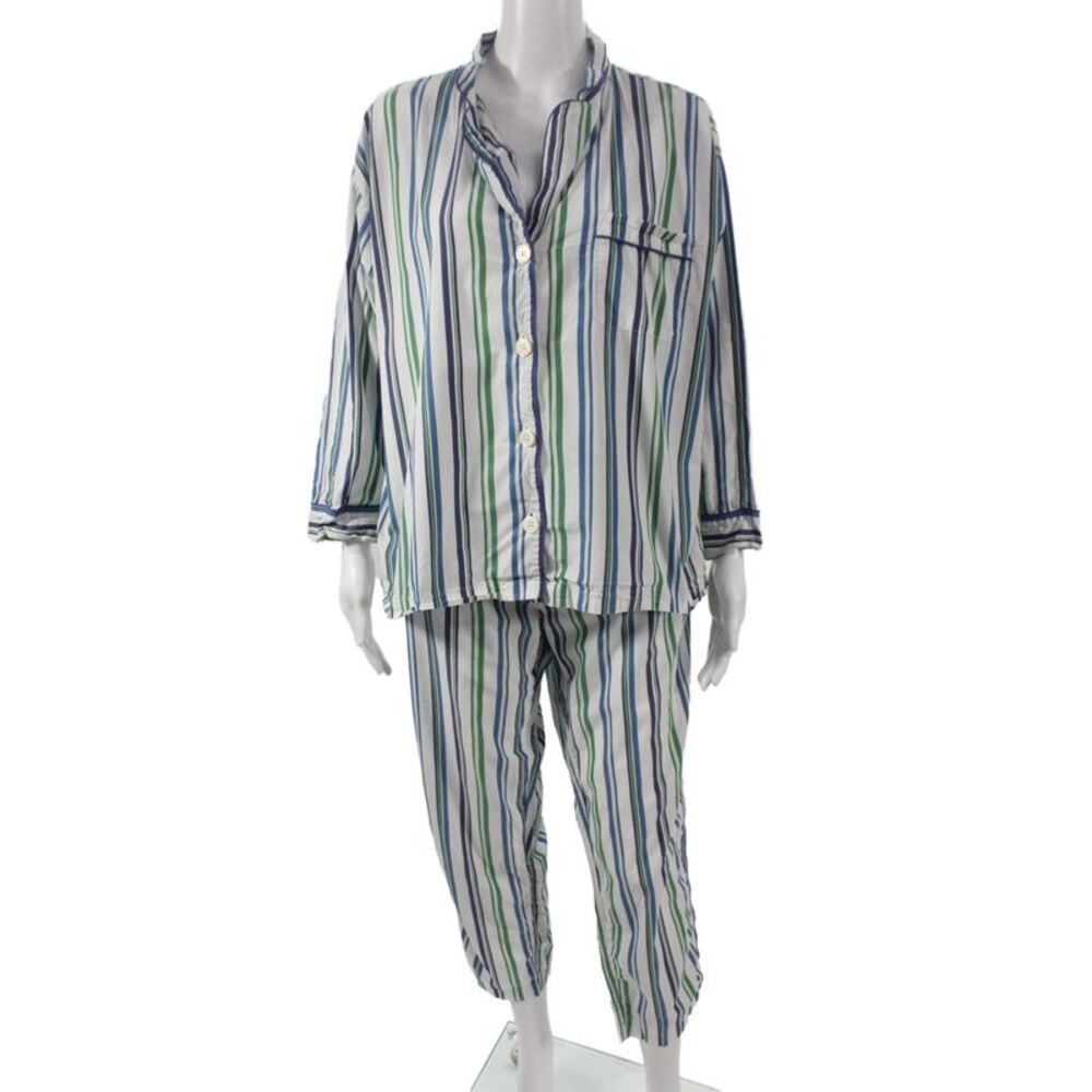 Sleepy Jones Mens Green 100% Cotton Graphic Sweatshirt Set Size L